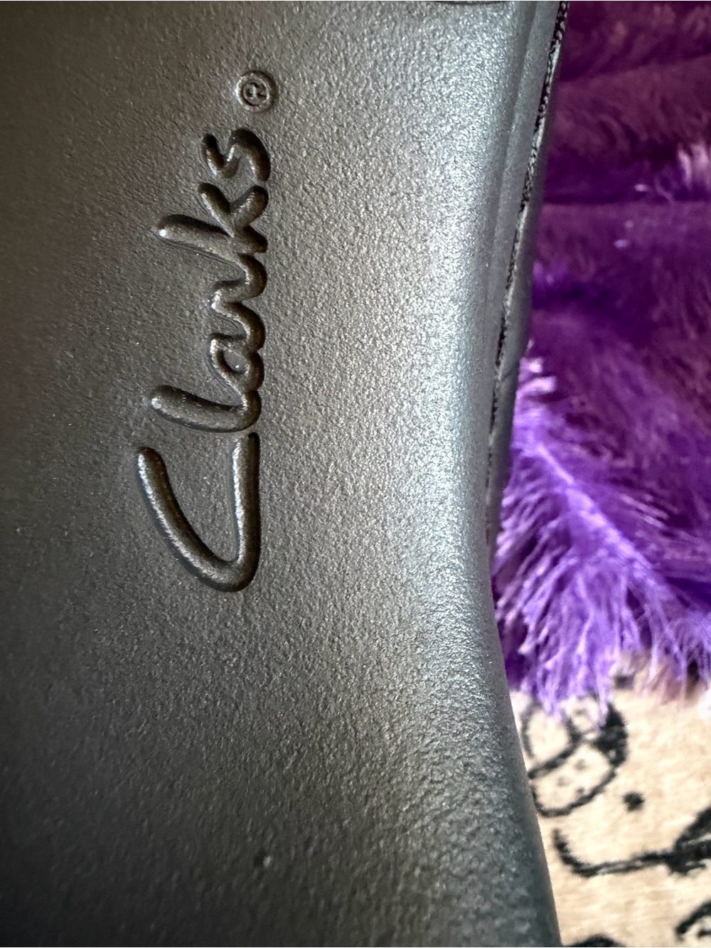 Clarks Black Leather Low Healed Boots - Picture 6 of 7